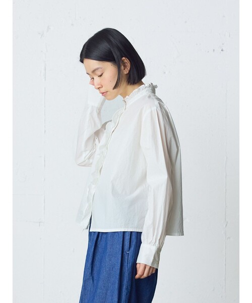 「MidiUmi」 長袖ブラウス FREE オフホワイト レディース_画像6