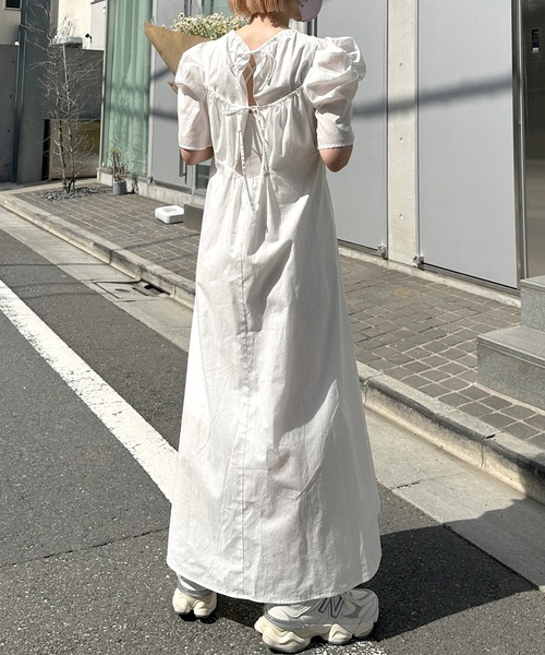 「Alley by w closet」 半袖ワンピース FREE ライム レディース_画像3