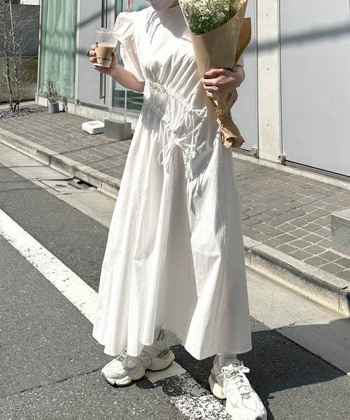 「Alley by w closet」 半袖ワンピース FREE ライム レディース_画像6