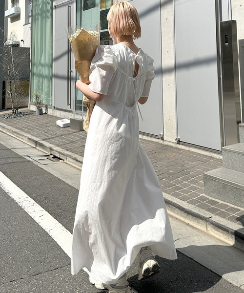 「Alley by w closet」 半袖ワンピース FREE ライム レディース_画像7