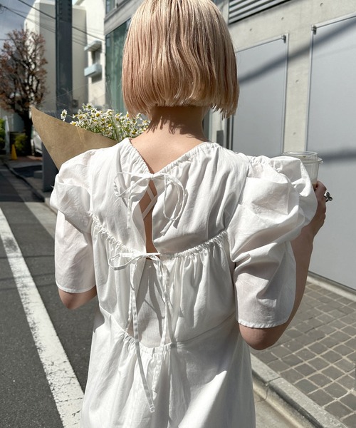 「Alley by w closet」 半袖ワンピース FREE ライム レディース_画像8