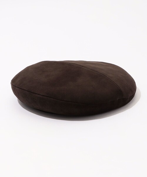 帽子 ベレー帽 MAISON MICHEL New Billy Velvet Leather ベレー レディースの画像