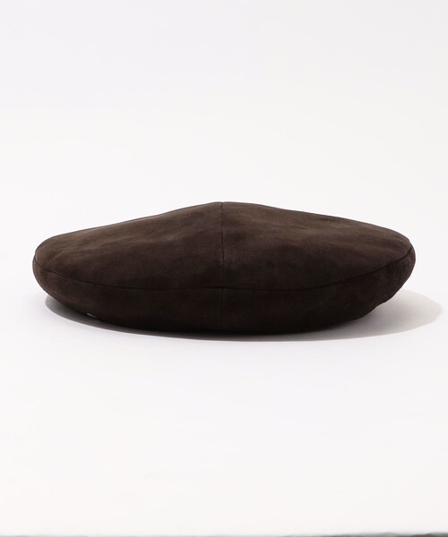 帽子 ベレー帽 MAISON MICHEL New Billy Velvet Leather ベレー レディースの画像