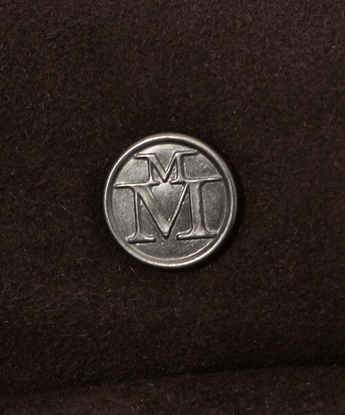 帽子 ベレー帽 MAISON MICHEL New Billy Velvet Leather ベレー レディースの画像