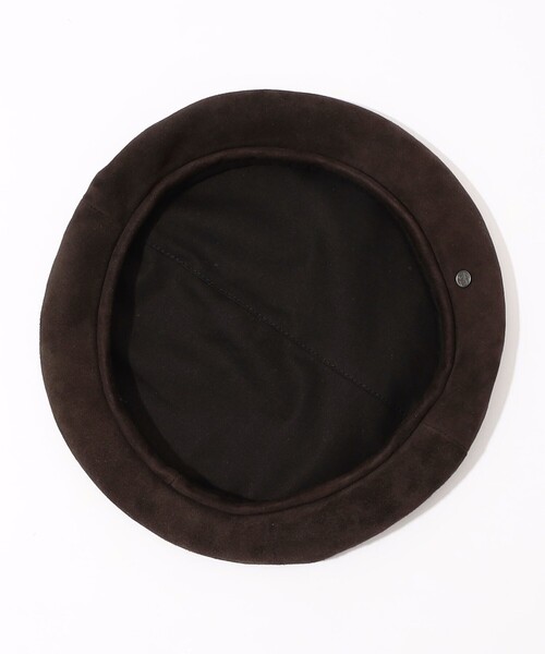 帽子 ベレー帽 MAISON MICHEL New Billy Velvet Leather ベレー レディースの画像