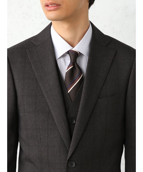 「Perfect Suit FActory」 3ピーススーツ A5 チャコールグレー メンズ_画像7