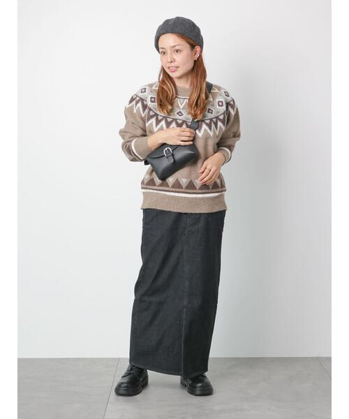 「Lugnoncure」 デニムスカート LARGE ブルー レディース_画像6