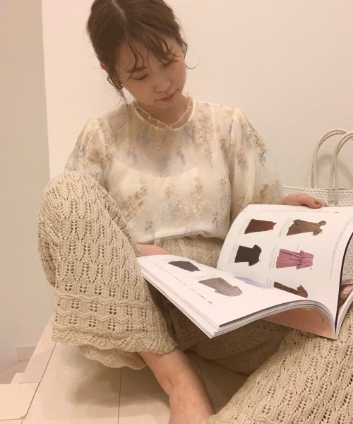 「mysty woman」 7分袖ブラウス FREE アイボリー レディース_画像4