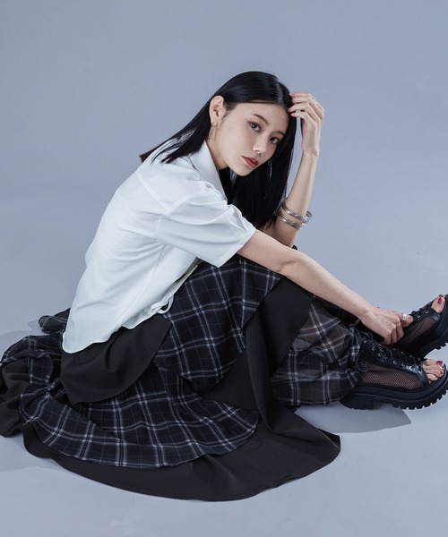 「Ellno de Mavie」 半袖シャツ FREE オフホワイト レディース_画像2