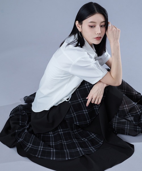 「Ellno de Mavie」 半袖シャツ FREE オフホワイト レディース_画像3