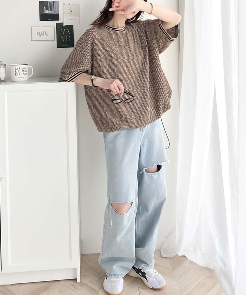「Java」 半袖カットソー X-LARGE アイボリー レディース_画像9