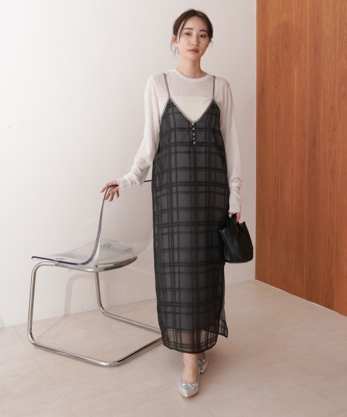 「Bab」 キャミソールワンピース M ブラック レディース_画像6