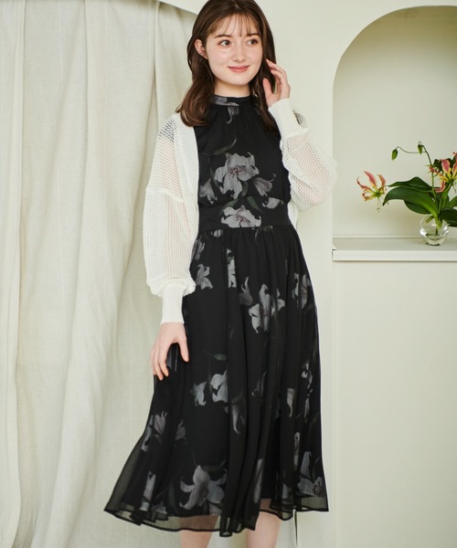 「NOELA」 半袖ワンピース M ブラック レディース_画像9