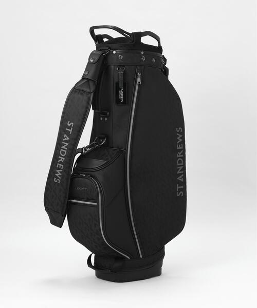 St Andrews 黒 キャディバッグ St ANDREWS ゴルフ 「St ANDREWS」STAスタンドキャディーバッグ