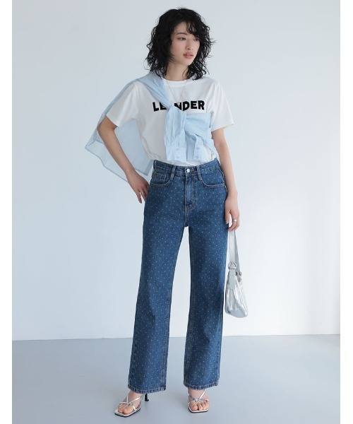 「Re:EDIT」 デニムパンツ MEDIUM ブラック レディース_画像9