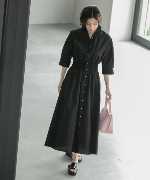 「OPAQUE.CLIP」 シャツワンピース 38 ピンク レディース_画像6