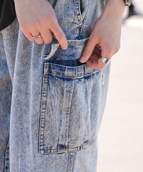 「WEGO」 「sundy skate club」カーゴパンツ MEDIUM ブラック メンズ_画像3
