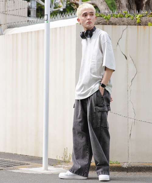 「WEGO」 「sundy skate club」カーゴパンツ MEDIUM ブラック メンズ_画像7