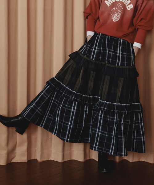 「Freada」 フリルスカート ONE SIZE レッド レディース_画像2
