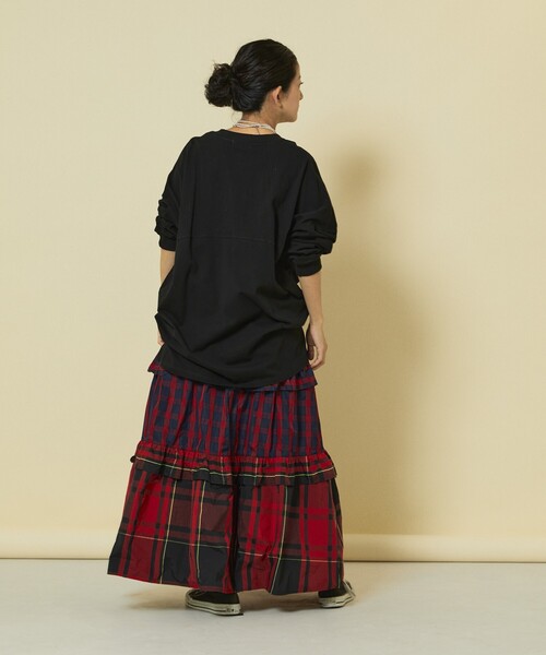 「Freada」 フリルスカート ONE SIZE レッド レディース_画像6