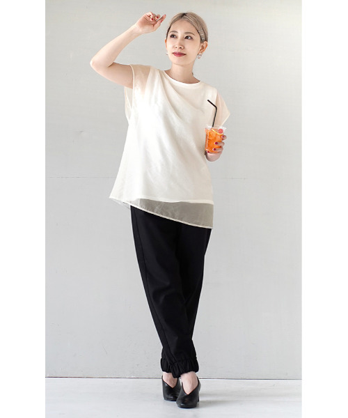 「e-zakkamania stores」 「gleam」半袖カットソー フリー ブラック レディース_画像2
