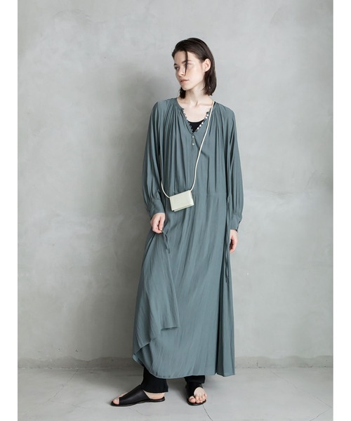 「enchainement」 長袖ワンピース フリー ベージュ レディース_画像2