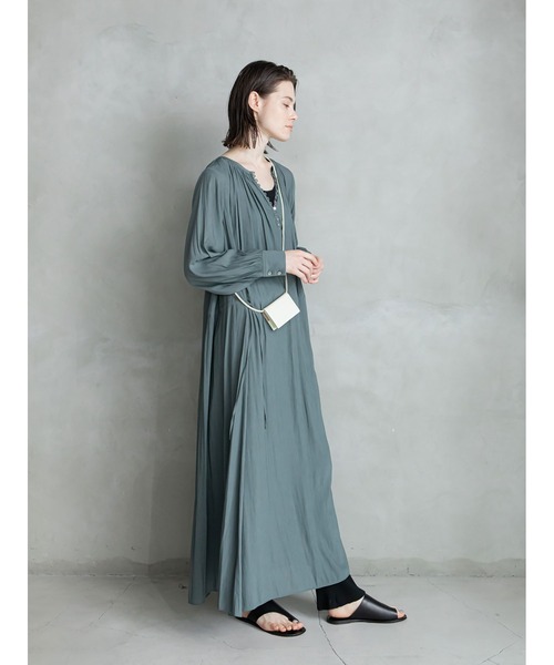 「enchainement」 長袖ワンピース フリー ベージュ レディース_画像3