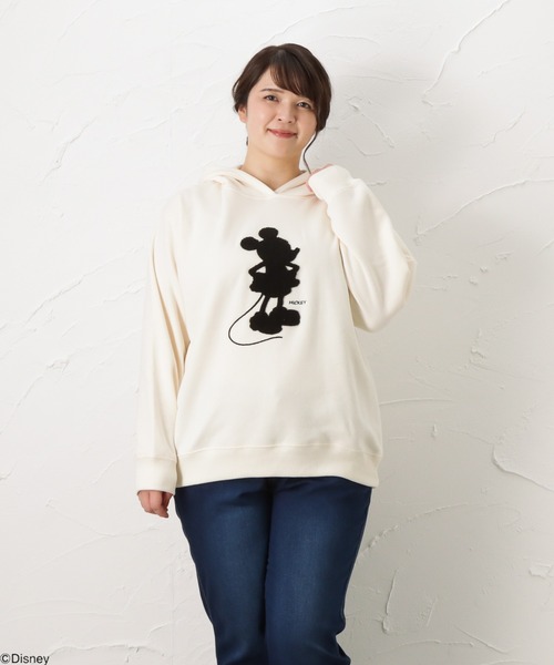 パーカー 大きいサイズ Disney ミッキー 刺繍 裏起毛スウェットプルオーバーパーカー 大きいサイズ クイーンサイズ Zozotown Paypayモール店 通販 Paypayモール