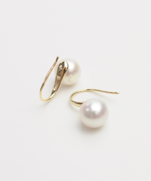 ピアス 「anq.」K10・パールフックピアス レディースの画像