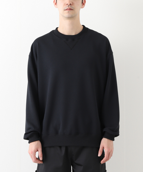 スウェット 【PSEUDOS / シュードス】PLAIN CREW NECK SWEATSHIRT LS