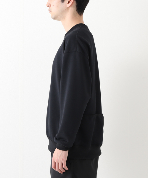 スウェット 【PSEUDOS / シュードス】PLAIN CREW NECK SWEATSHIRT LS