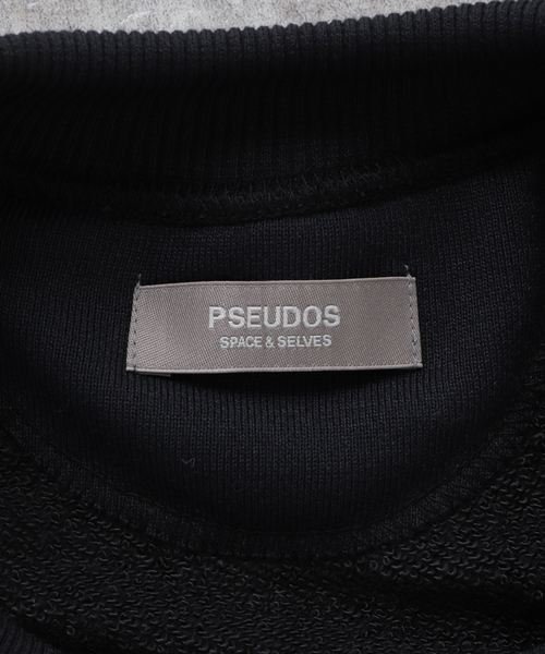 スウェット 【PSEUDOS / シュードス】PLAIN CREW NECK SWEATSHIRT LS