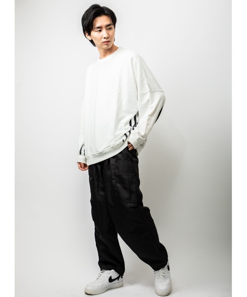 Beno スウェット TCライト裏毛 サイドストライプ オーバーシルエット クルーネック トレーナー : ZOZOTOWN Yahoo!店 ...