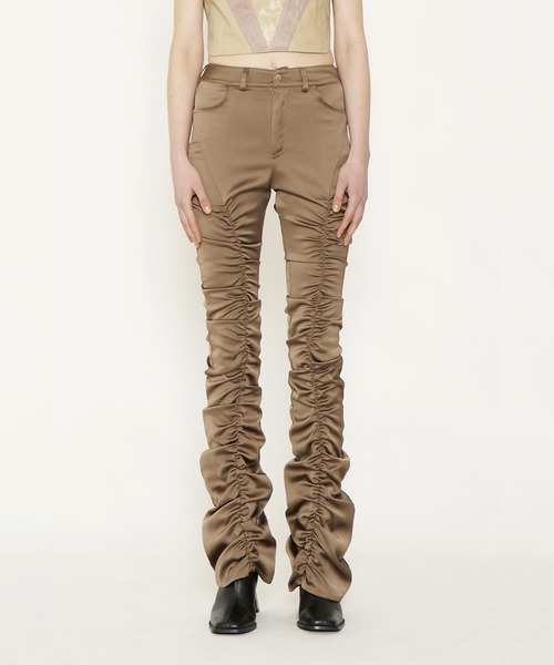 VIAVANDA パンツ FLARE GATHER PANTS レディース : ZOZOTOWN Yahoo!店