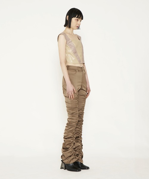 FAKE FUR STRAIGHT PANTS / IVORY – VIAVANDA