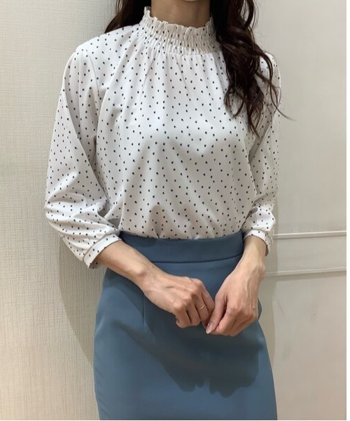 BRICK HOUSE by TOKYO SHIRT ブラウス シャツ ランダムドット