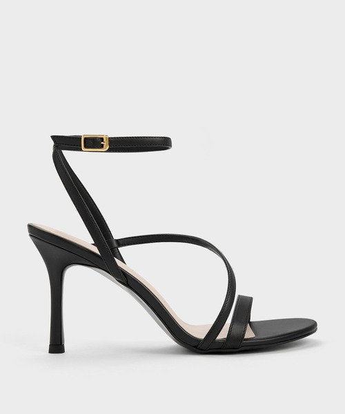 GIVENCHY - Chain Sandale 6cm ヒールサンダル アシメトリック ストラッピーヒールサンダル - ゴールド