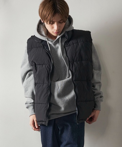 ADPOSION ベスト ジレ stand collar padding vest / スタンド