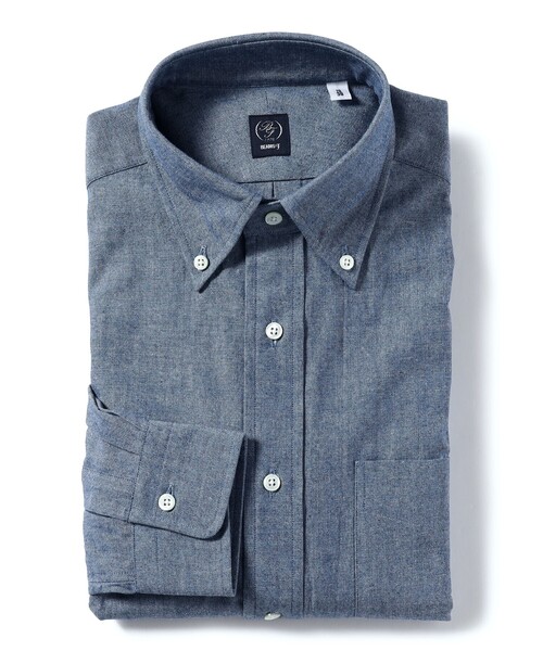 BEAMS F シャンブレー ボタンダウンシャツ メンズ BEAMS F シャツ / シャンブレー ボタンダウンカラーシャツ