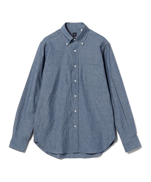 BEAMS F シャンブレー ボタンダウンシャツ メンズ BEAMS F シャツ / シャンブレー ボタンダウンカラーシャツ