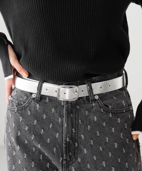 LOWRYS FARM（ローリーズファーム） ベルト スクエアバックルベルト