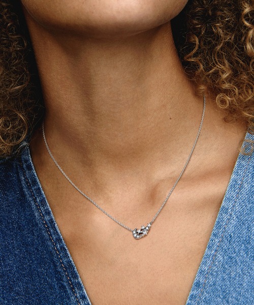 PANDORA（パンドラ） ネックレス スパークリング ムーン ＆ スター