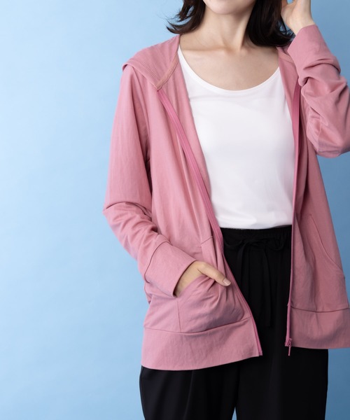 【waac】美品　ワック　春夏UVケアメッシュジャケット　レディースＬ　ピンク waac】美品 ワック 春夏UVケアメッシュジャケット レディースL