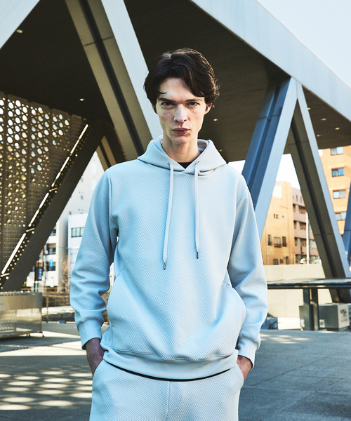 ABAHOUSE GRAY パーカー 「セットアップ対応」ハニカムメッシュ