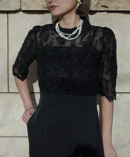 My shawty パンツドレス moses lace pants dress : ZOZOTOWN