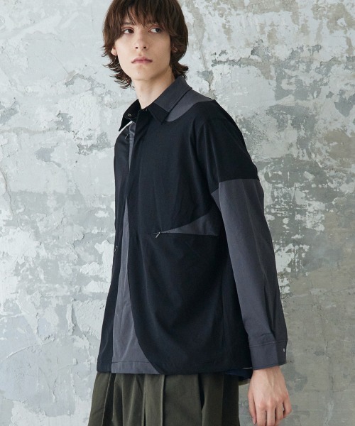 rehacer シャツ : Panel Tech Shirt Jacket / パネル テック
