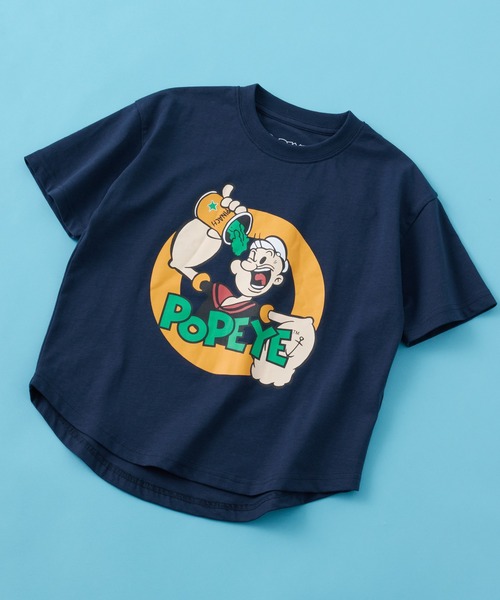 POPEYE（ポパイ） tシャツ 「 」キャラクタープリント フロント