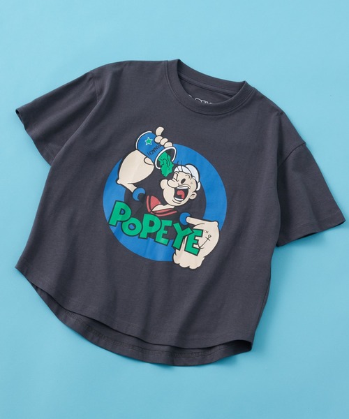 POPEYE（ポパイ） tシャツ 「 」キャラクタープリント フロント