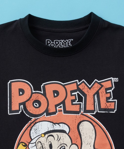 POPEYE（ポパイ） tシャツ 「 」キャラクタープリント フロント