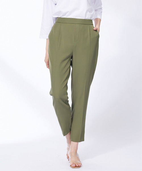 BELLUNA PLUS（ベルーナプラス） パンツ サラサラ美脚テーパードパンツ
